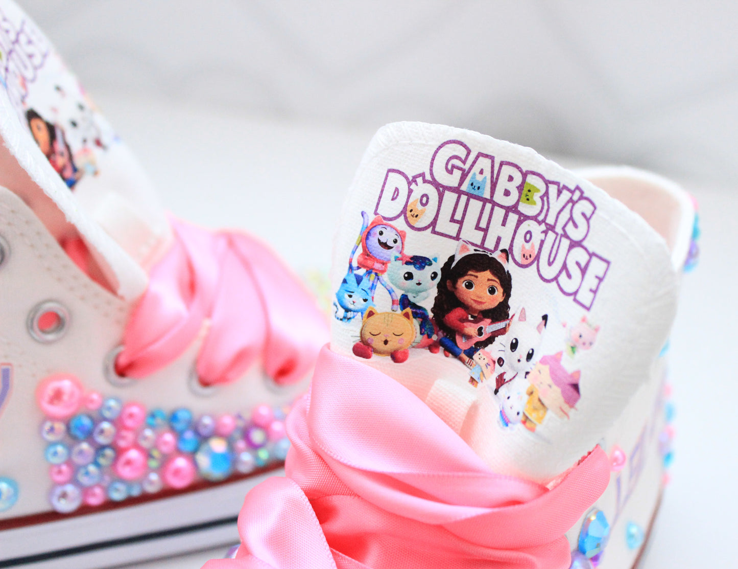 Gabby's dollhouse shoes-Gabby's dollhouse bling Converse-Girls Gabby's dollhouse Shoes-Gabby's dollhouse Converse