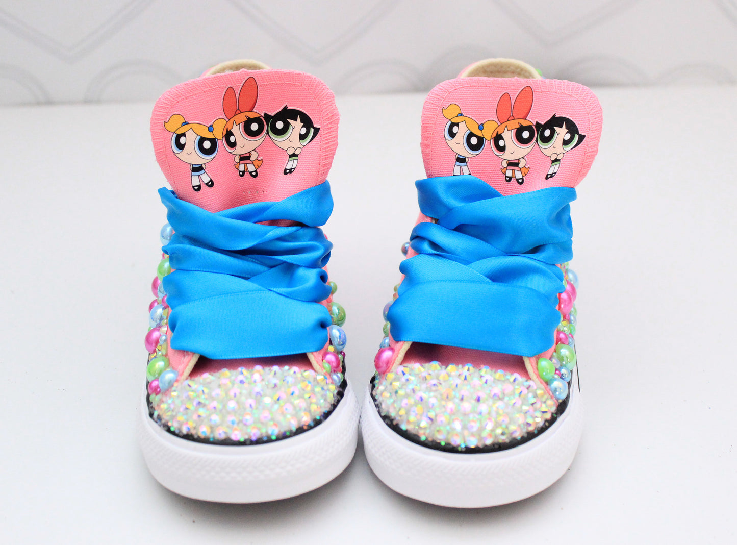 Powerpuff girls shoes- Powerpuff girls bling Converse-Girls Powerpuff girls Shoes- Powerpuff girls Converse