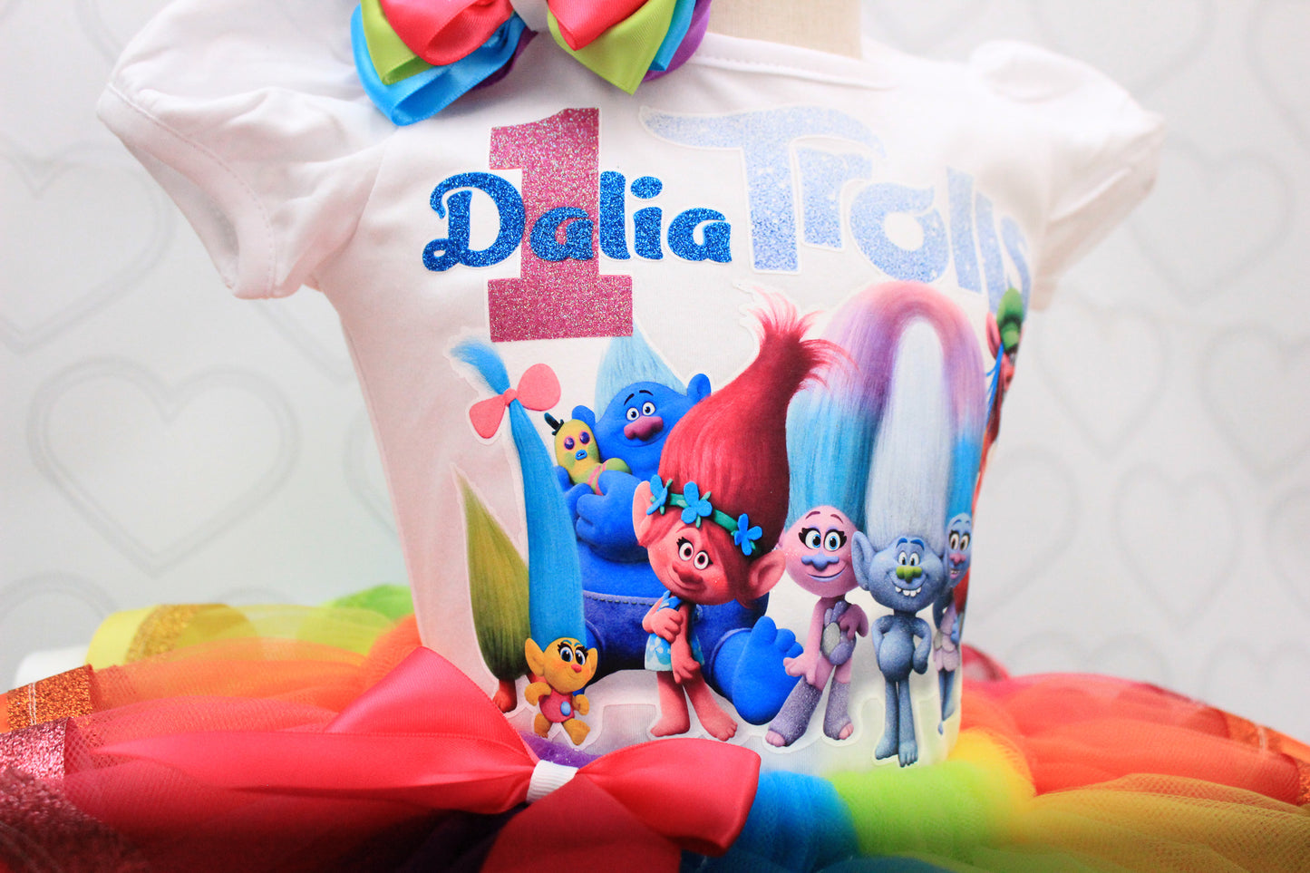 Troll tutu set-troll outfit-trolls dress-Trolls birthday(Deluxe)