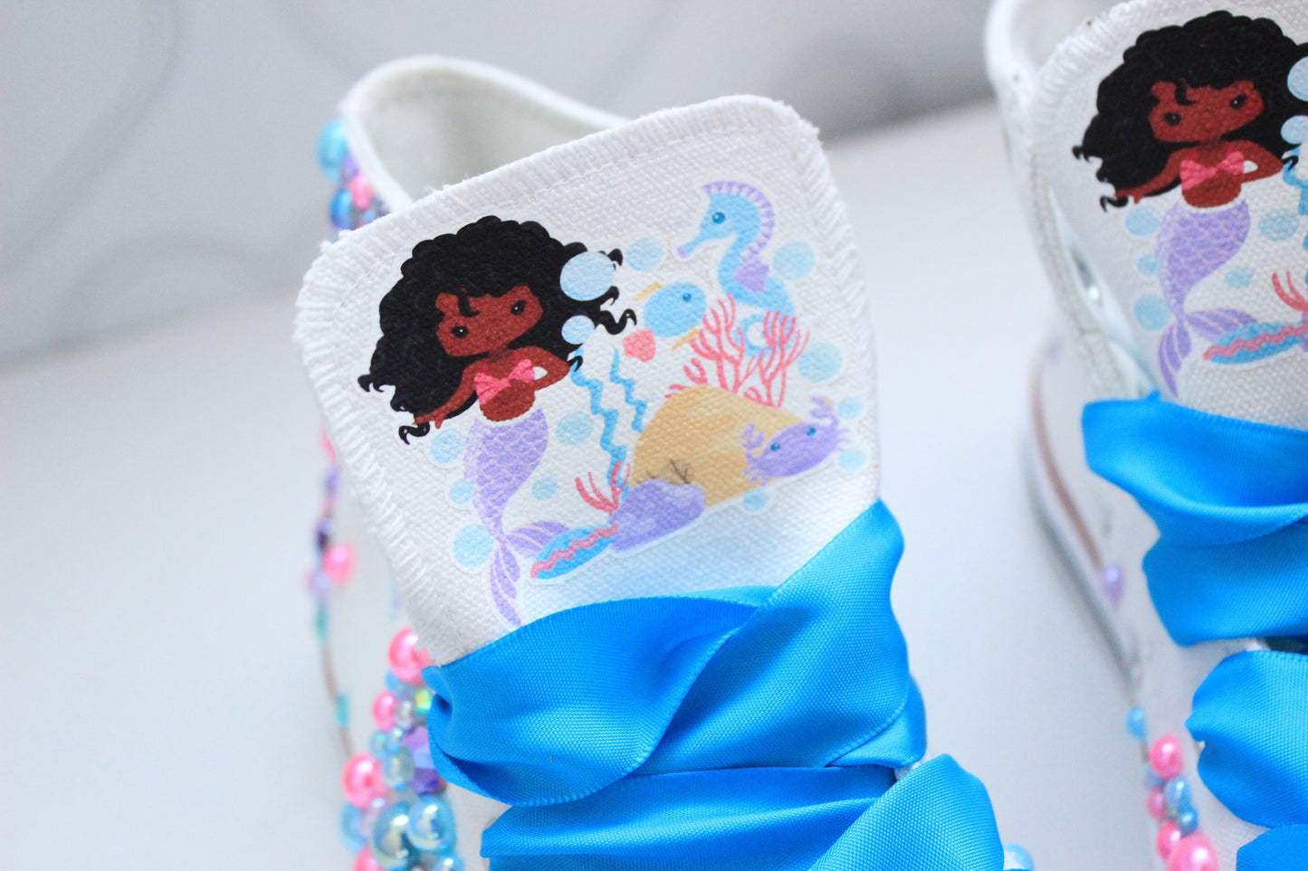 Mermaid shoes- Mermaid bling Converse-Girls Mermaid Shoes- Mermaid Converse