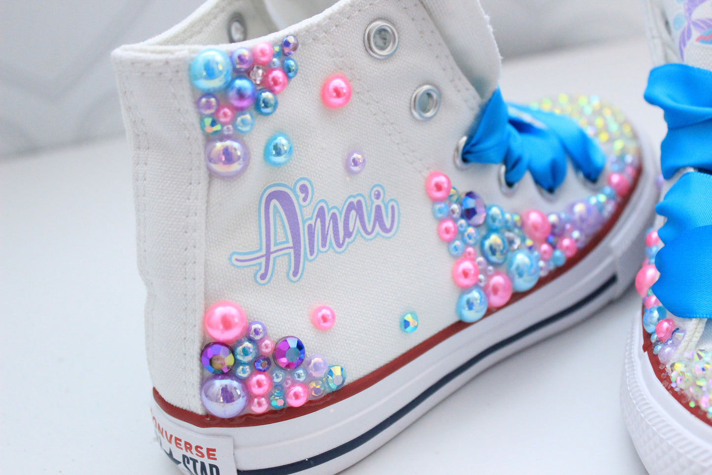 Mermaid shoes- Mermaid bling Converse-Girls Mermaid Shoes- Mermaid Converse