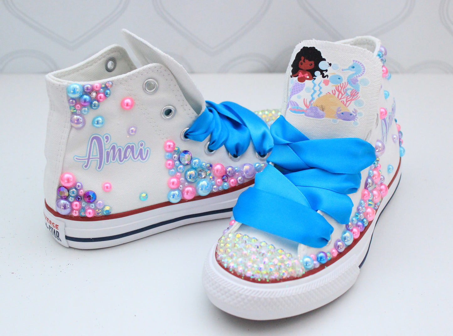 Mermaid shoes- Mermaid bling Converse-Girls Mermaid Shoes- Mermaid Converse