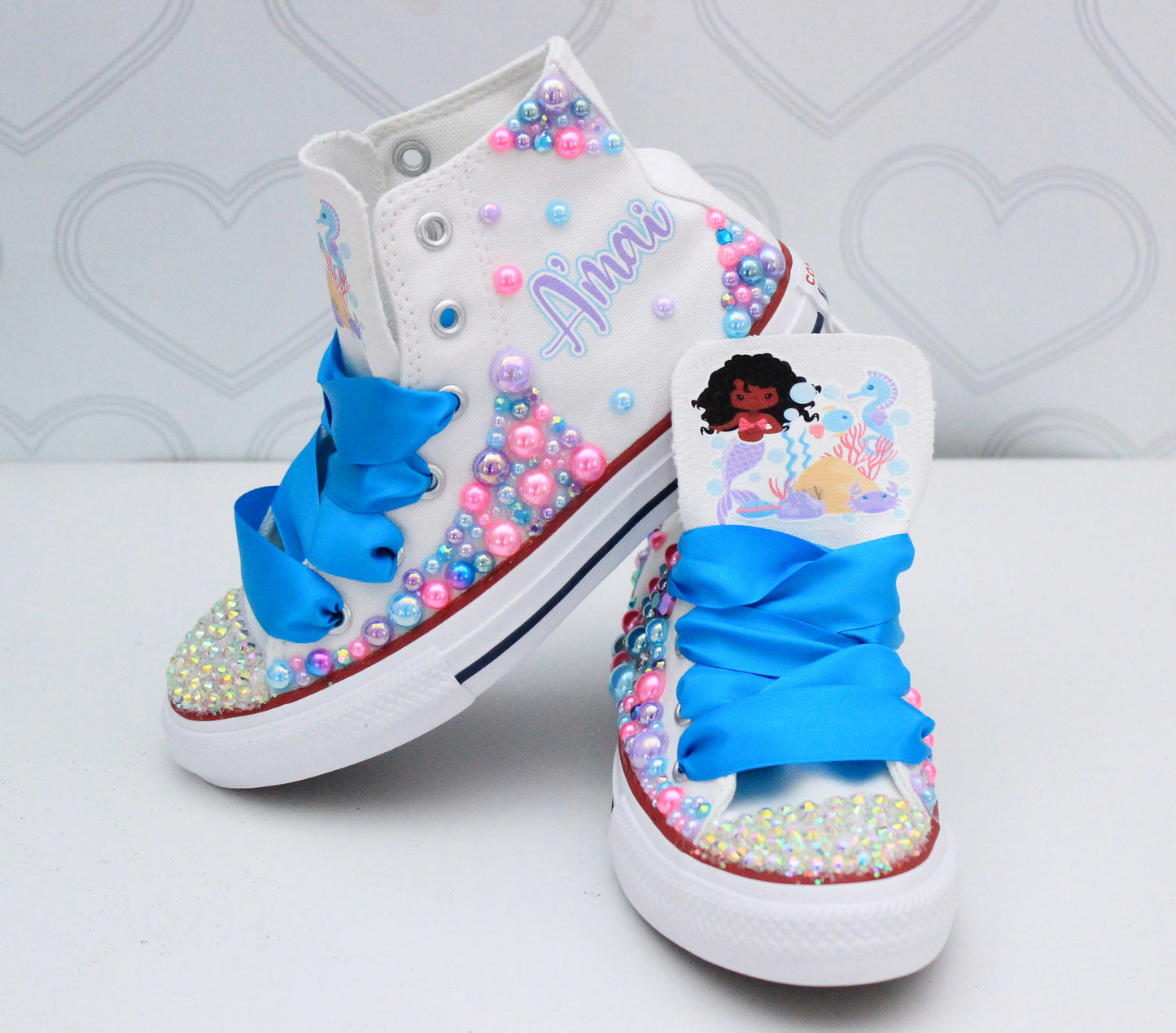 Mermaid shoes- Mermaid bling Converse-Girls Mermaid Shoes- Mermaid Converse