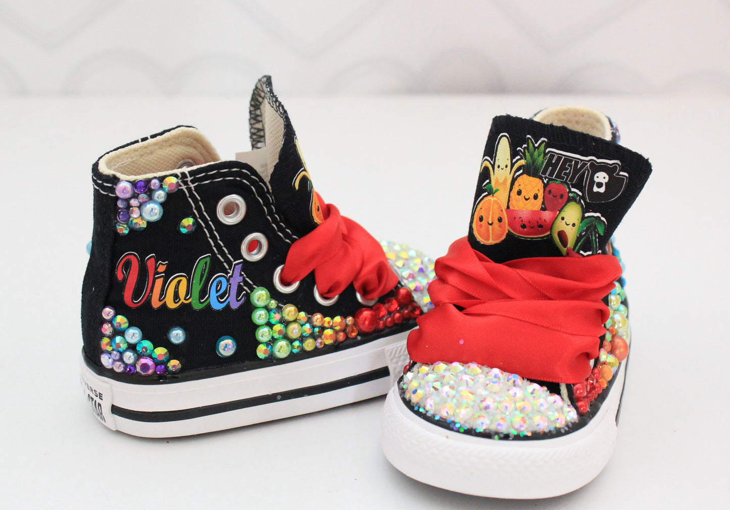 Hey Bear shoes- Hey Bear bling Converse-Girls Hey Bear Shoes-Hey Bear Converse-Hey bear fruit