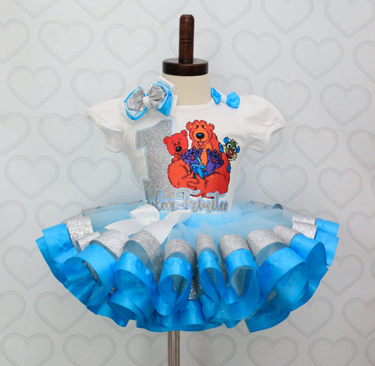 Bear in the Big Blue House tutu set-Bear in the Big Blue House tutu set-Bear in the Big Blue House outfit-Bear in the Big Blue House ribbon trim set