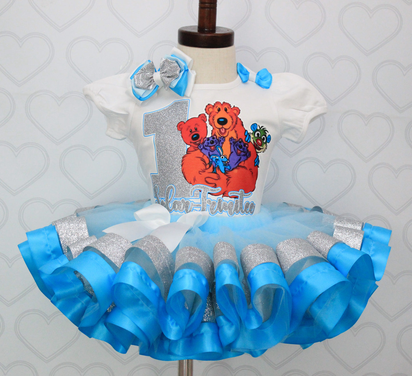 Bear in the Big Blue House tutu set-Bear in the Big Blue House tutu set-Bear in the Big Blue House outfit-Bear in the Big Blue House ribbon trim set