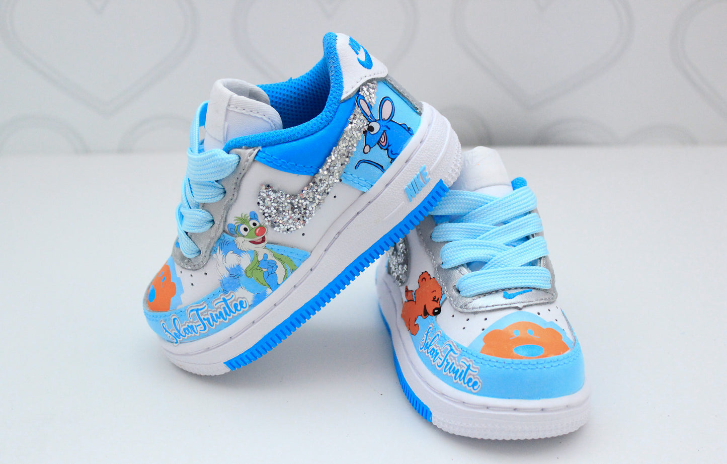 Bear in the Big Blue House shoes-Bear in the Big Blue House air force 1's -Girls af1's Shoes-Custom air force 1's- Toddler air force 1's