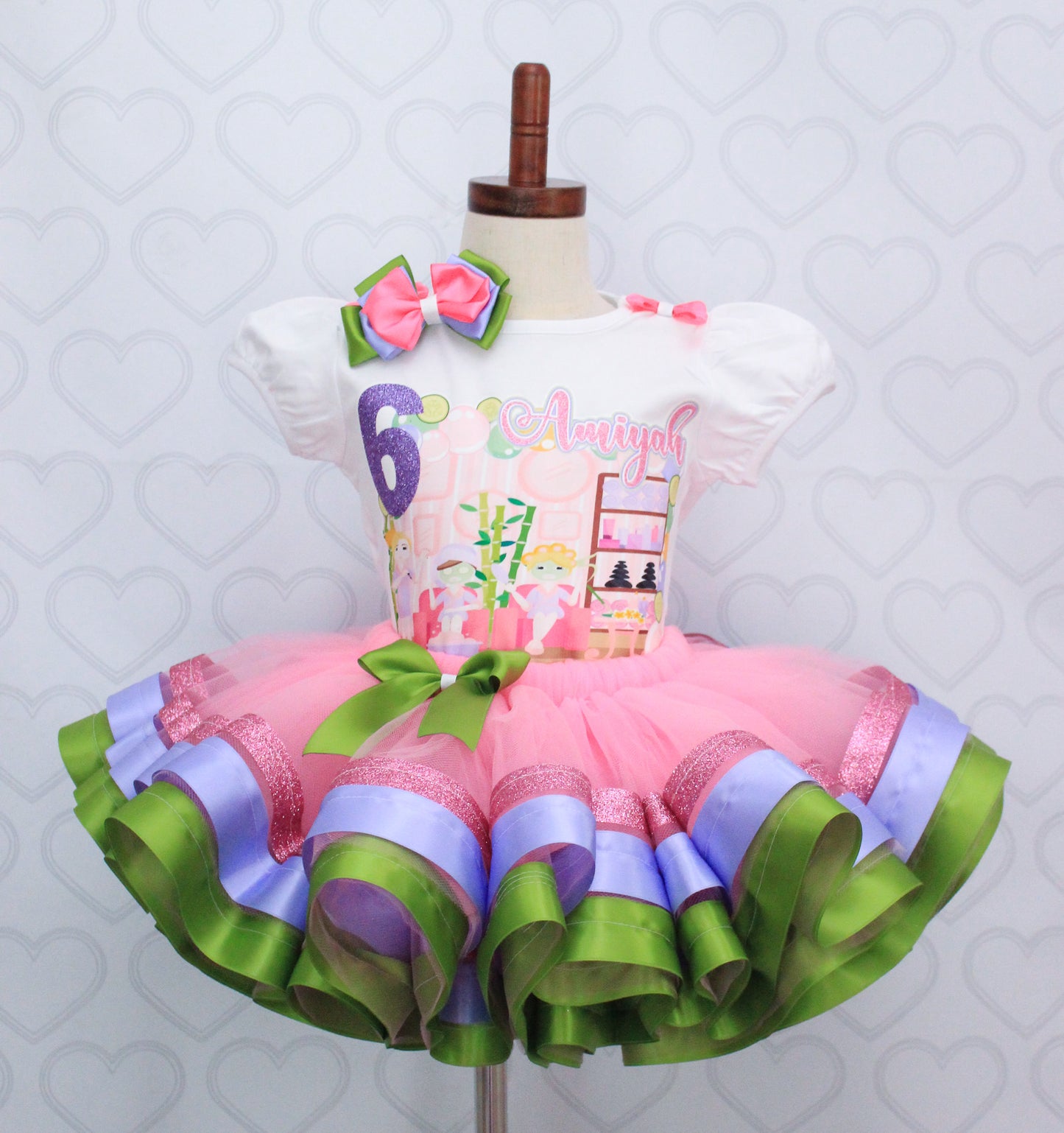 Spa tutu set- Spa outfit-Spa dress-Spa birthday-Spa tutu set
