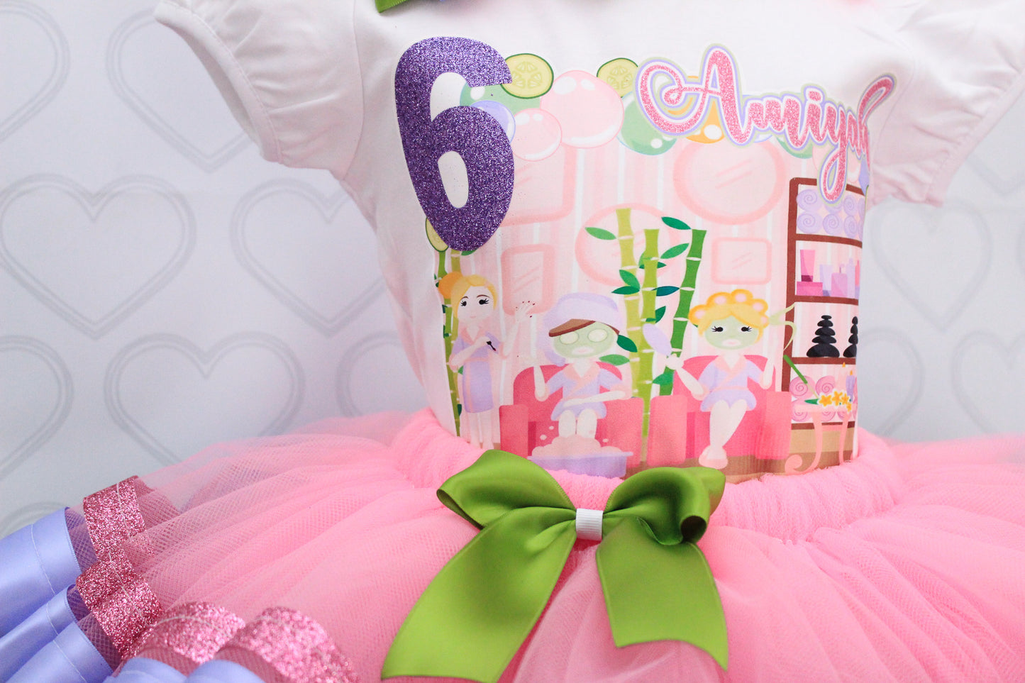 Spa tutu set- Spa outfit-Spa dress-Spa birthday-Spa tutu set