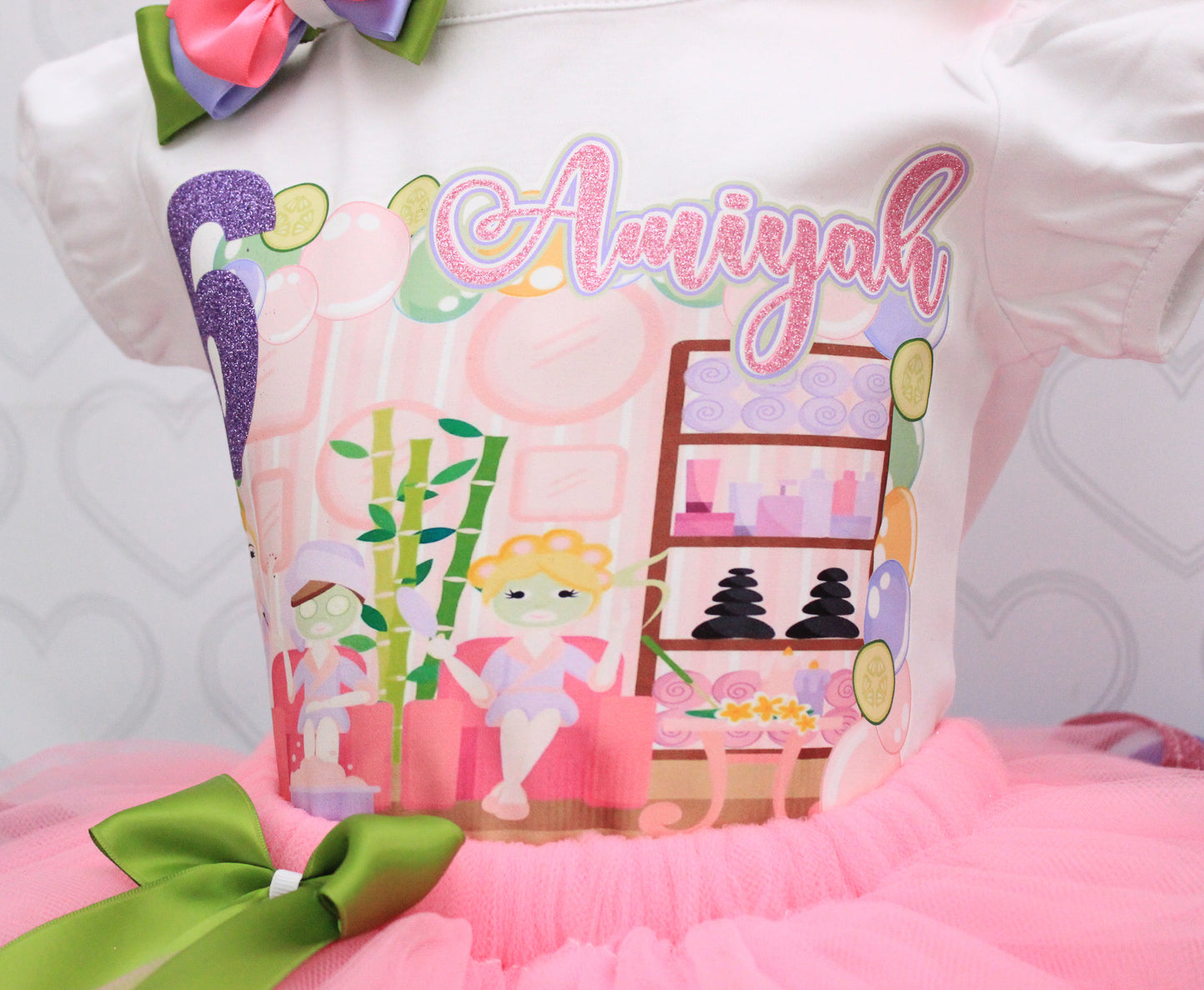 Spa tutu set- Spa outfit-Spa dress-Spa birthday-Spa tutu set