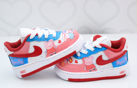 Peppa Pig shoes-Peppa Pig air force 1's -Girls af1's Shoes-Custom air force 1's- Toddler air force 1's