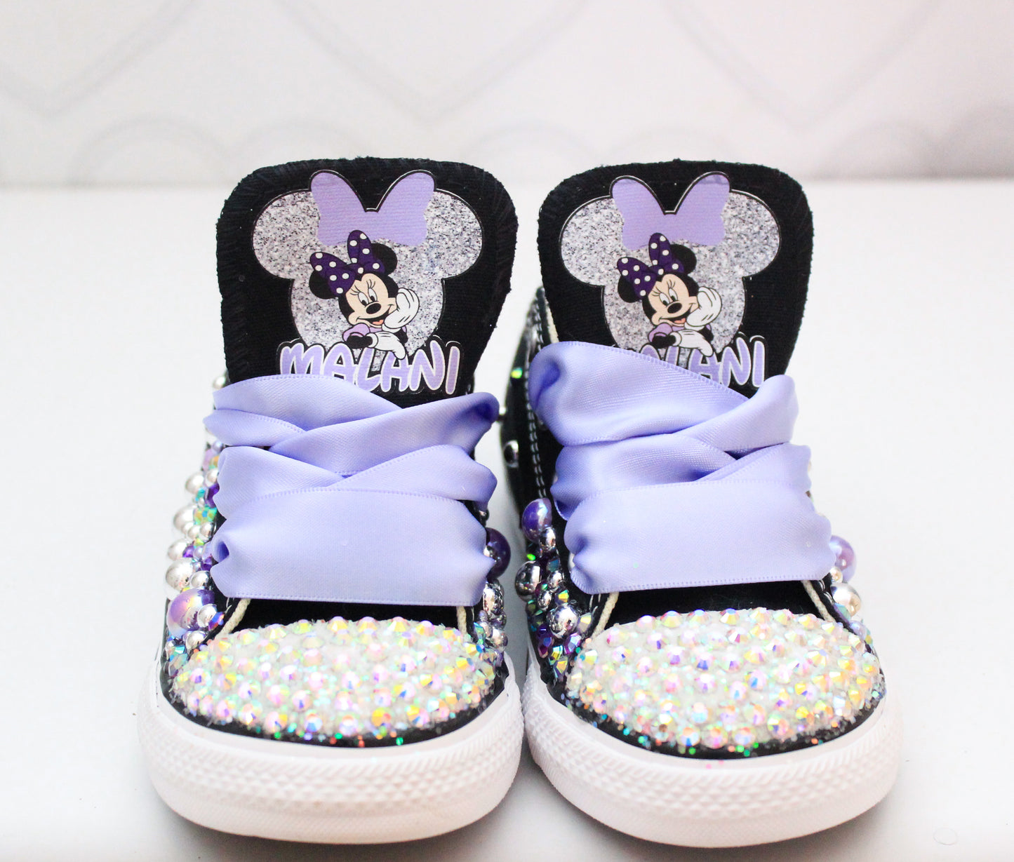 Minnie shoes- Minnie bling Converse-Girls Minnie Shoes