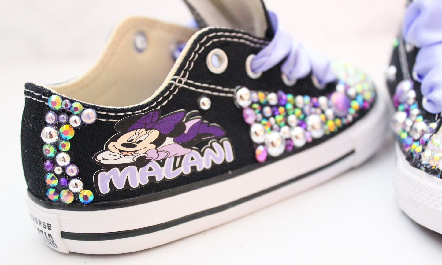 Minnie shoes- Minnie bling Converse-Girls Minnie Shoes