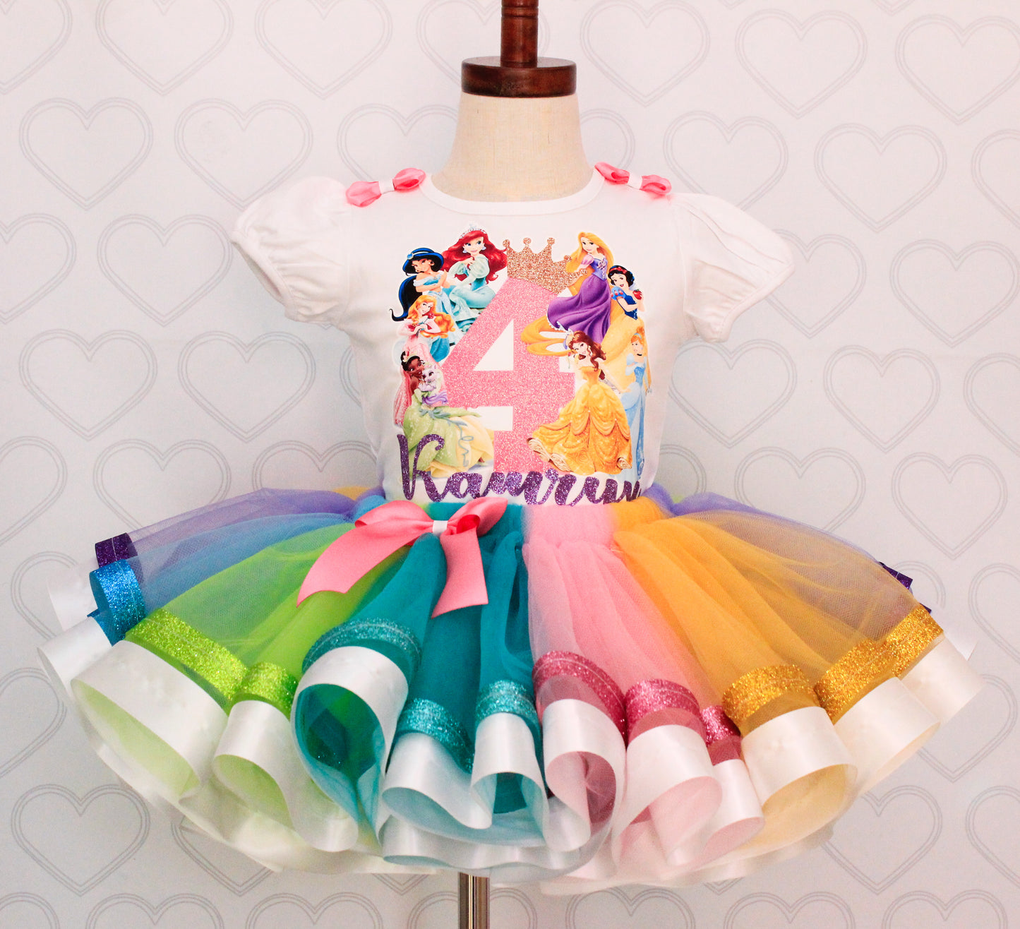 Princess tutu set- Princess outfit-Princess dress-Princess birthday