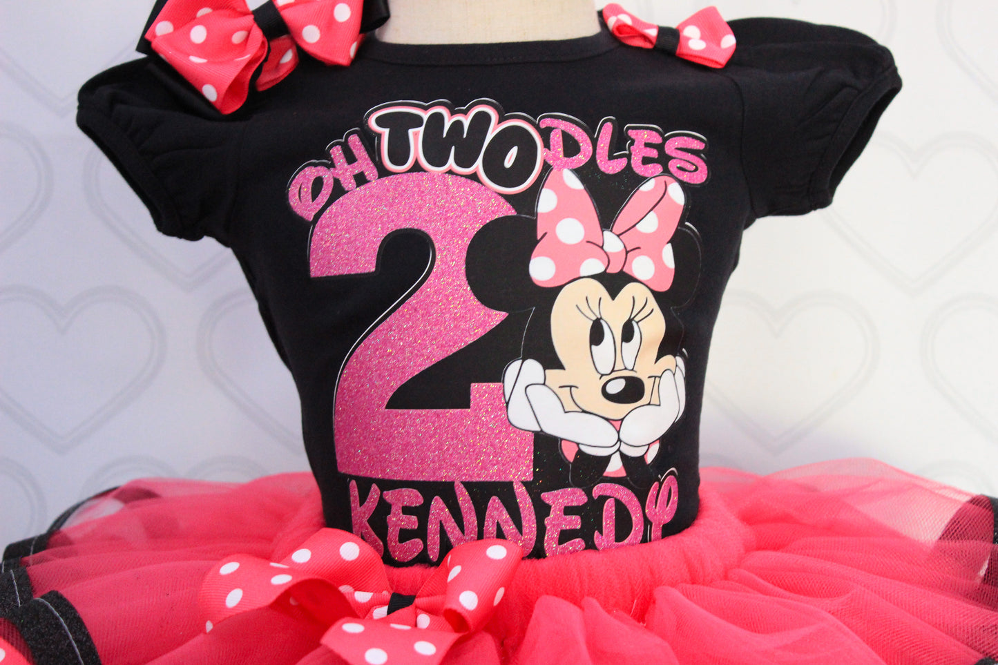 Mouse Tutu set- mouse outfit- mouse birthday outfit-Oh Two-dles mouse tutu- Two-dles minnie outfit