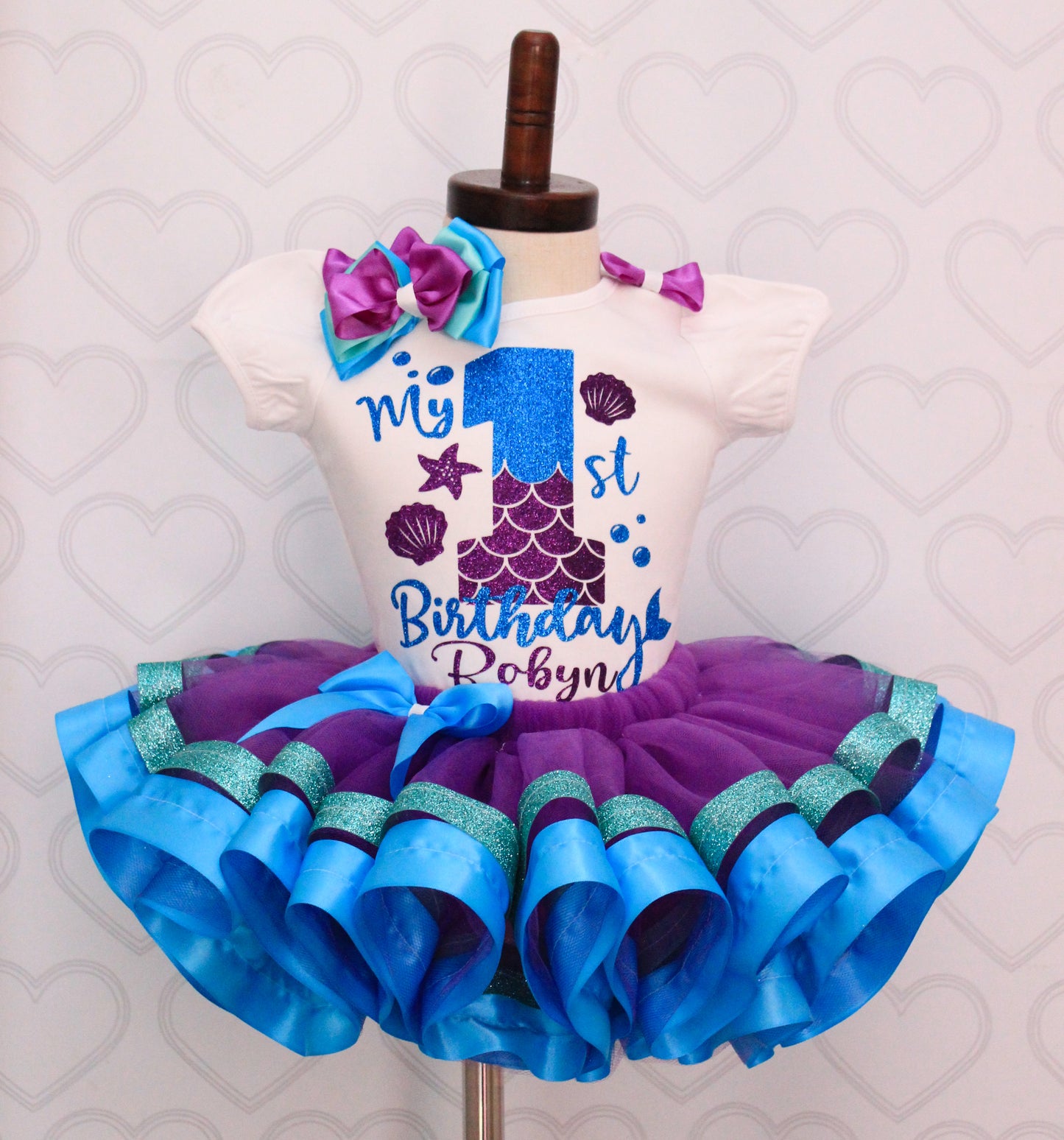 Mermaid Tutu set-Mermaid outfit-Mermaid dress- Mermaid tutu-Mermaid Birthday outfit