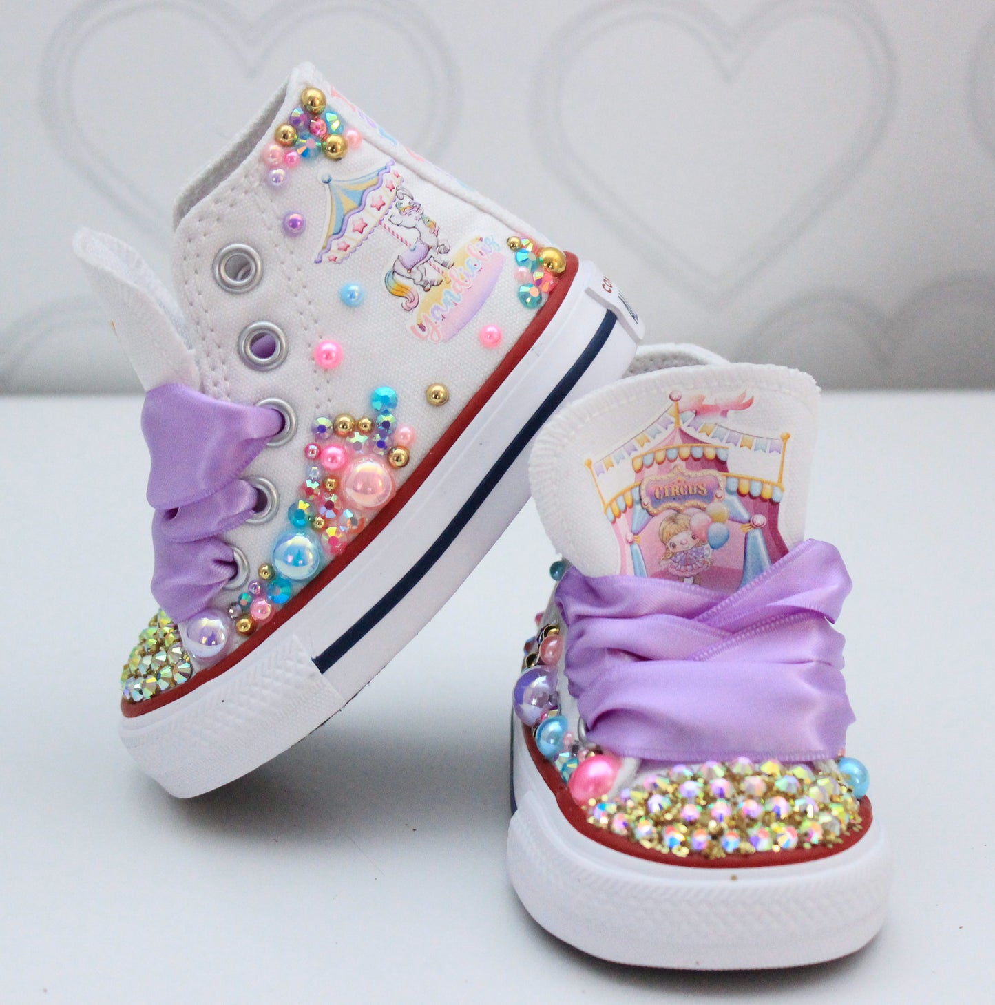 Circus shoes- Circus bling Converse-Girls Circus Shoes- Carnival Converse-Circus Converse-Carousel shoes