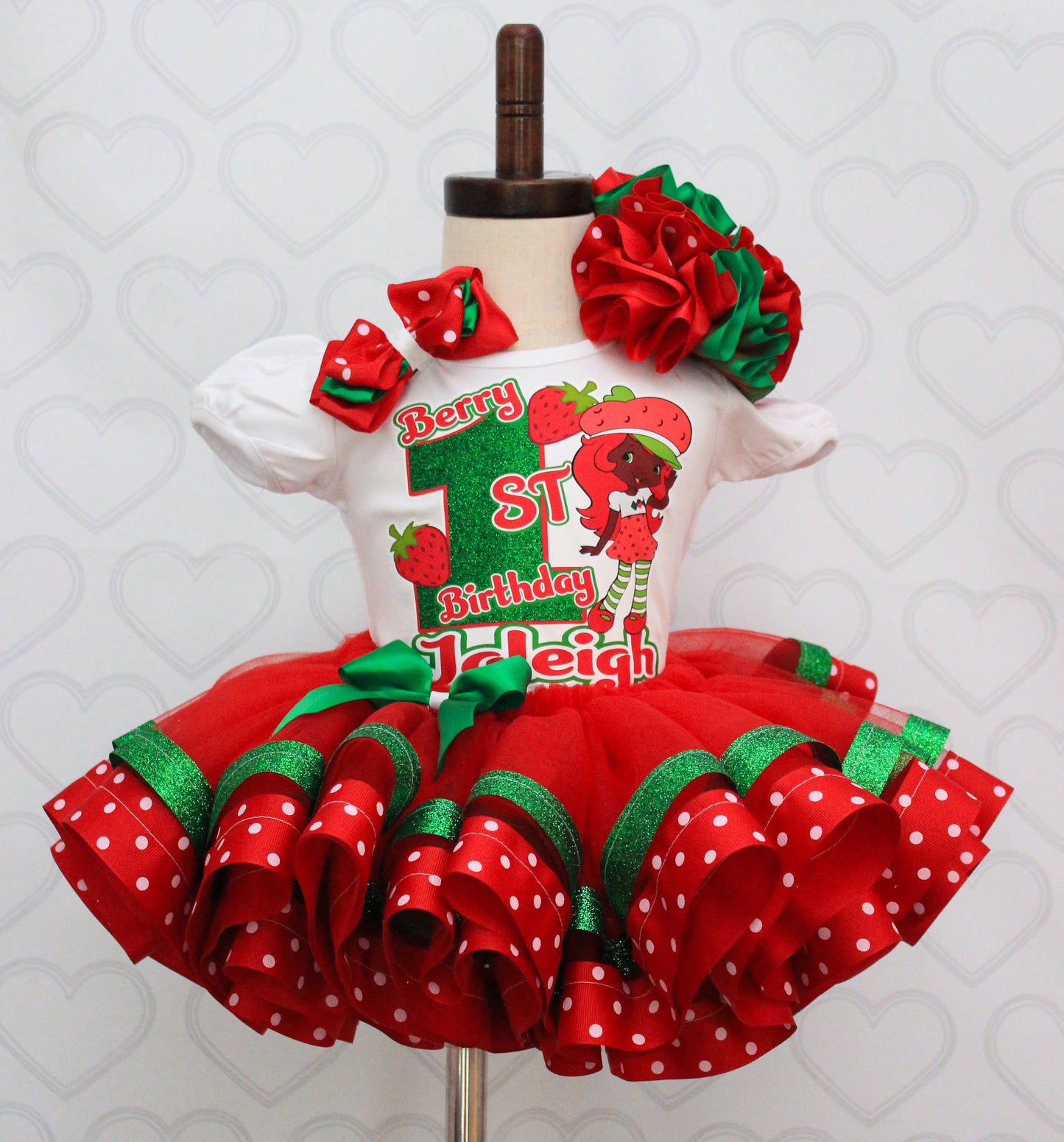Strawberry Shortcake tutu set-Strawberry Shortcake outfit-Strawberry Shortcake dress
