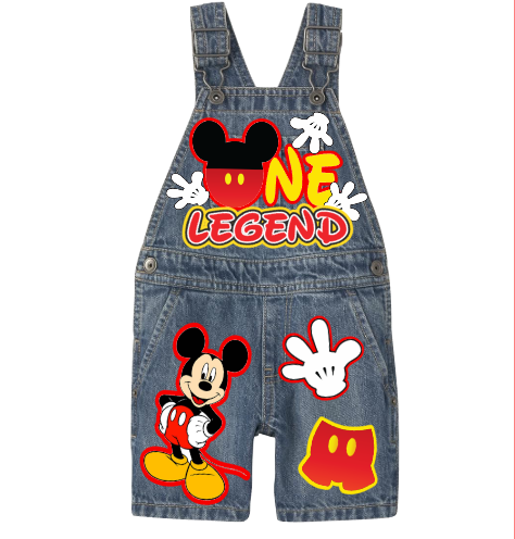 Mickey Mouse Overalls-Mickey Mouse Birthday Overalls-Mickey Mouse Birthday outfit