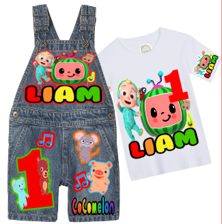 Factory Cocomelon Birthday Overalls