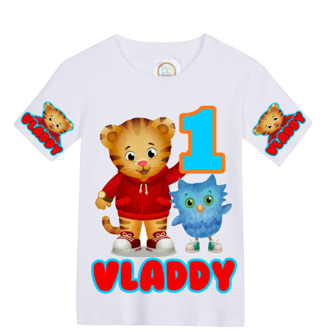 Daniel tiger Overalls-Daniel tiger Birthday Overalls-Daniel tiger Birthday outfit