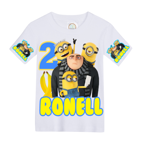 Minion Overalls- Minion Birthday Overalls- Minion Birthday outfit-Despicable me outfit
