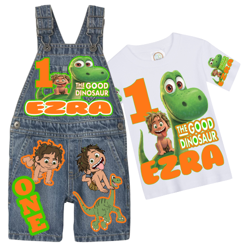 The Good Dinosaur Overalls-The Good Dinosaur Birthday Overalls-The Good Dinosaur Birthday outfit