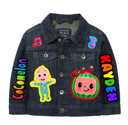 Cocomelon Denim Set-Boys cocomelon denim set-cocomelon Birthday outfit-cocomelon boys outfit