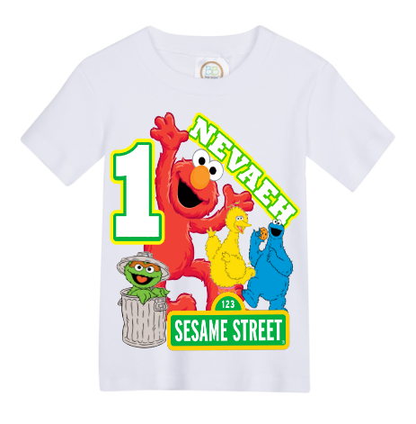 Sesame street Denim Set-Boys Sesame street denim set-Sesame street Birthday outfit-Sesame Street boys outfit