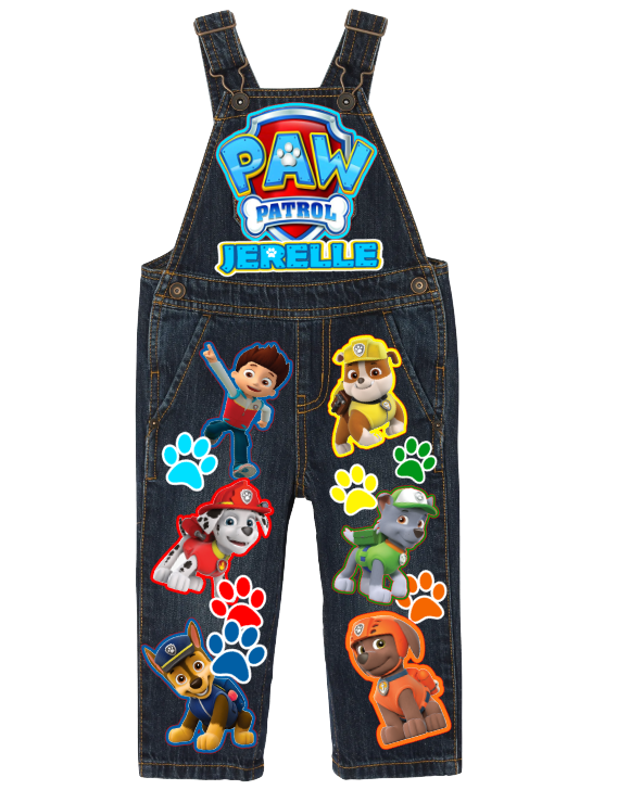 Paw patrol overalls-Paw patrol outfit-Paw patrol birthday shirt