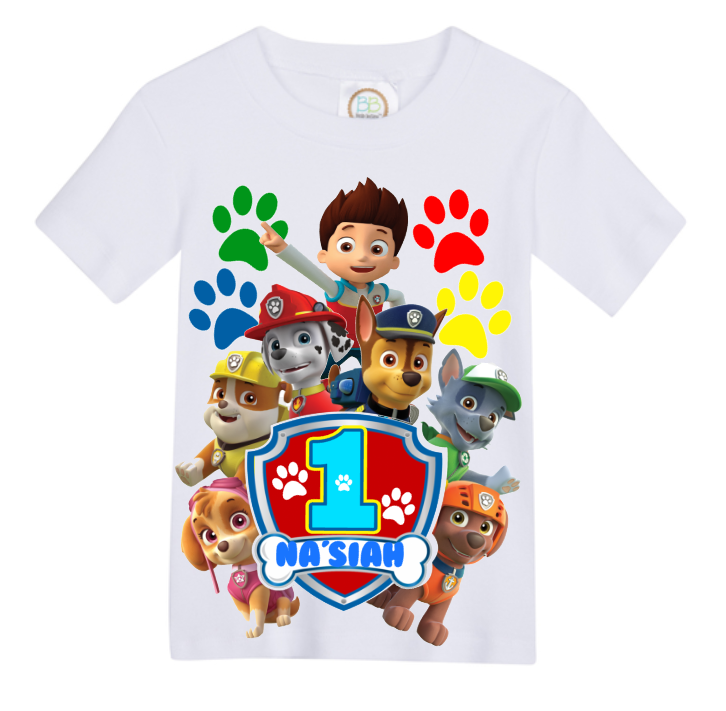 Paw patrol overalls-Paw patrol outfit-Paw patrol birthday shirt