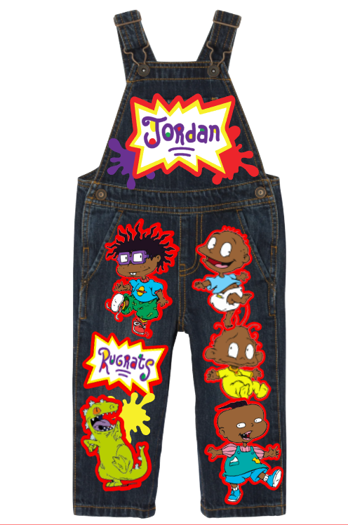 Rugrats overalls-Rugrats outfit-Rugrats birthday shirt