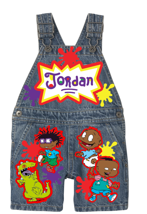 Rugrats Overalls-Rugrats Birthday Overalls-Rugrats Birthday outfit