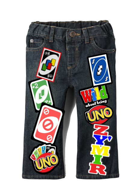 Uno Denim Set-Boys Uno denim set-Uno Birthday outfit-Uno boys outfit