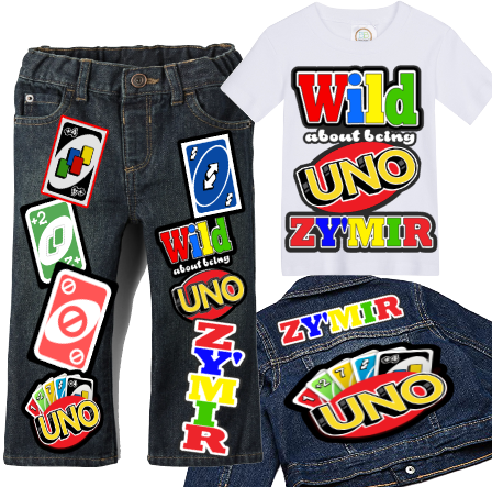 Uno Denim Set-Boys Uno  denim set-Uno  Birthday outfit-Uno  boys outfit