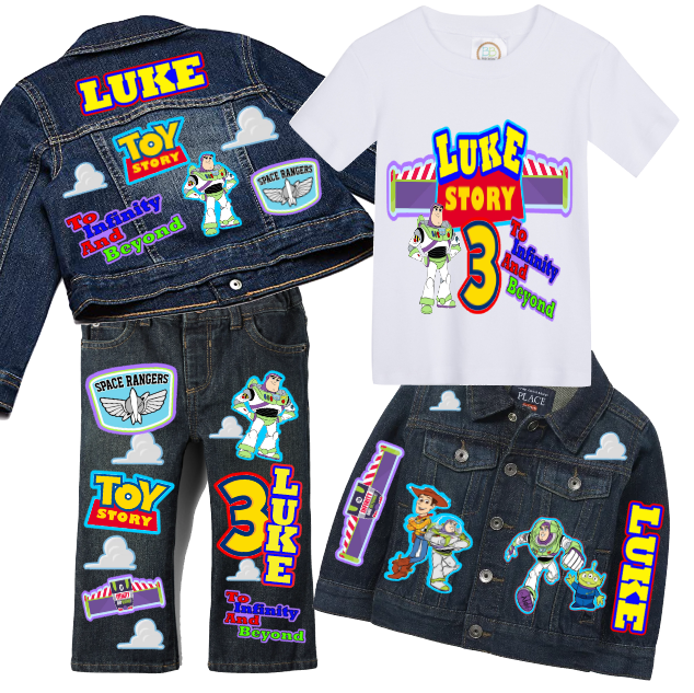 Toy story boys outfit - Toy story Denim Set-Boys Toy story boys denim set- toy story Birthday outfit