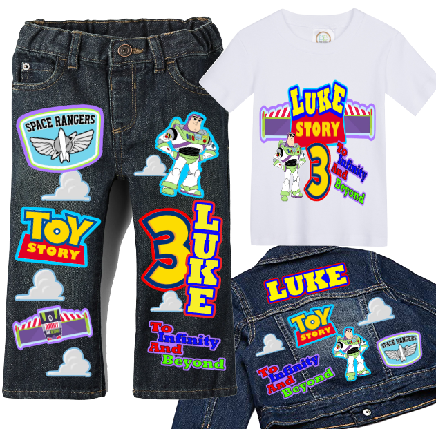 Toy story boys outfit - Toy story Denim Set-Boys Toy story boys denim set- toy story Birthday outfit
