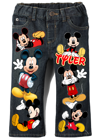 Mickey Mouse Denim Set-Boys Mickey Mouse denim set-Mickey Mouse Birthday outfit-Mickey Mouse boys outfit