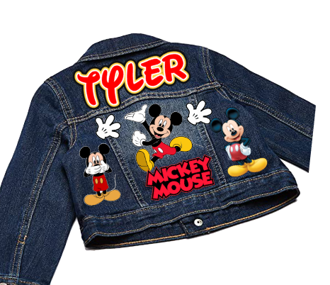Mickey Mouse Denim Set-Boys Mickey Mouse denim set-Mickey Mouse Birthday outfit-Mickey Mouse boys outfit