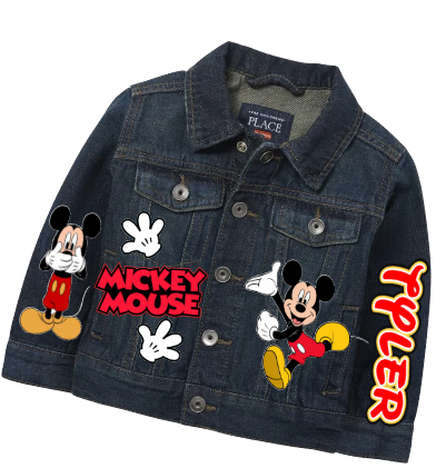 Mickey Mouse Denim Set-Boys Mickey Mouse denim set-Mickey Mouse Birthday outfit-Mickey Mouse boys outfit