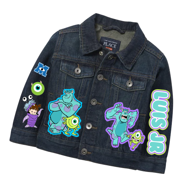 Monsters inc outfit -Monsters inc Denim Set-Boys Monsters inc denim set- Monsters inc Birthday outfit