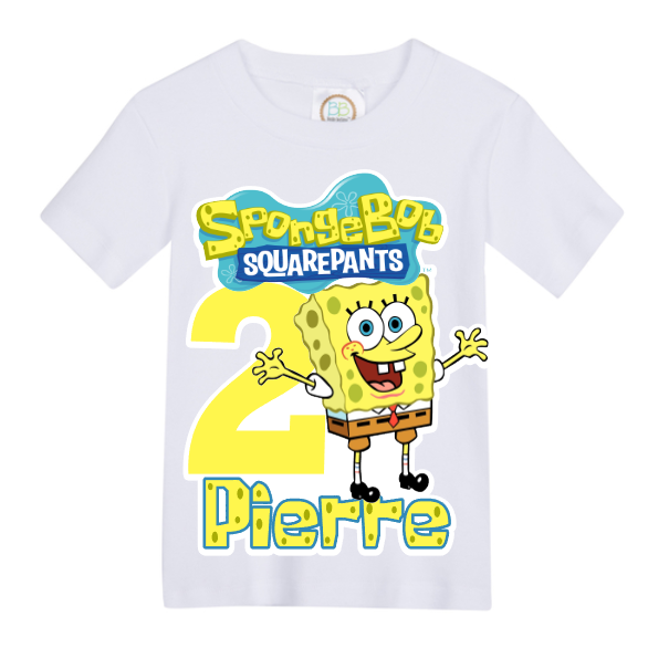 Spongebob boys outfit - Spongebob Denim Set-Boys Spongebob denim set- Spongebob Birthday outfit