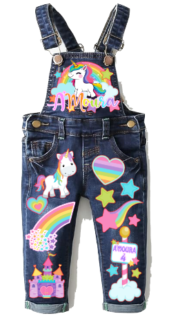 Girls Overalls- Girls Custom Overalls-Girls Birthday Overalls