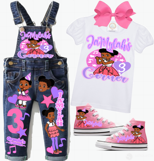 Gracie's corner Overalls-Gracie's corner Birthday Overalls-Gracie's corner Birthday outfit