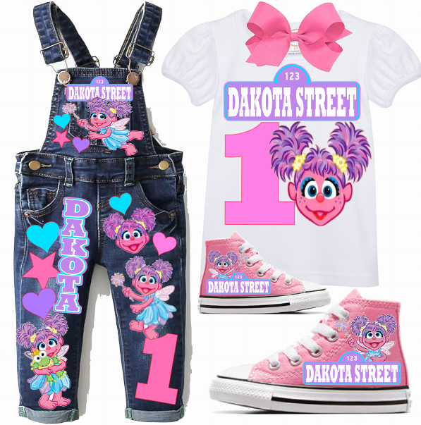 Abby Cadabby Overalls-Abby Cadabby Birthday Overalls-Abby Cadabby Birt – Pink Toes & Hair Bows