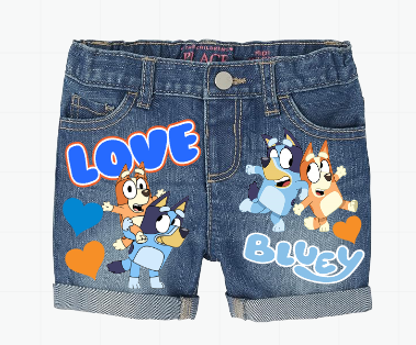 Bluey Short Set-Bluey Birthday outfit-Bluey denim Birthday outfit
