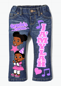 Gracie's Corner Girls denim outfit-Gracie's Corner Denim Set-Gracie's Corner Birthday outfit-Gracie's Corner Jean outfit