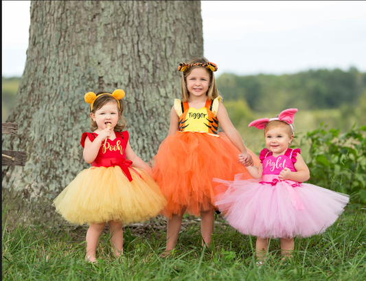Winnie the pooh Costume-Winnie the pooh Tutu Dress- Winnie the pooh dress