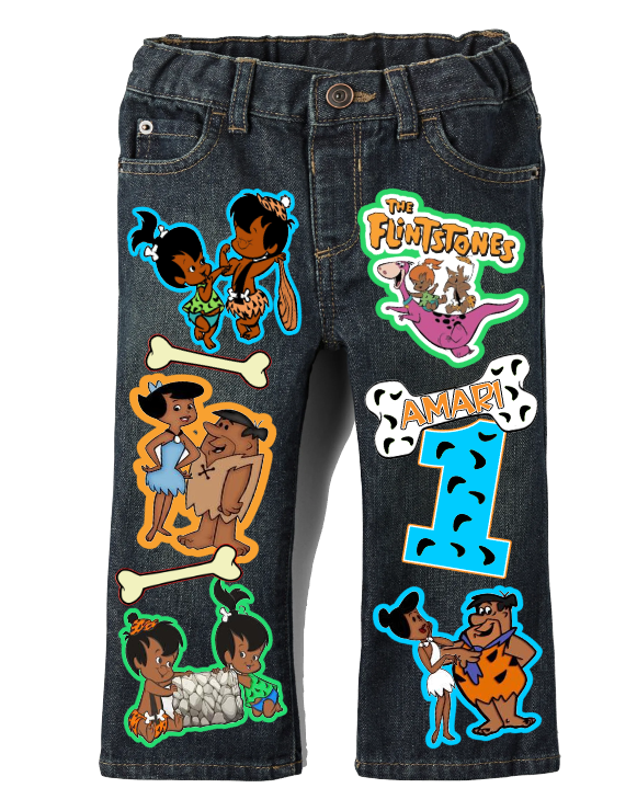 The Flintstones boys outfit -The Flintstones Denim Set-Boys The Flintstones denim set- The Flintstones Birthday outfit