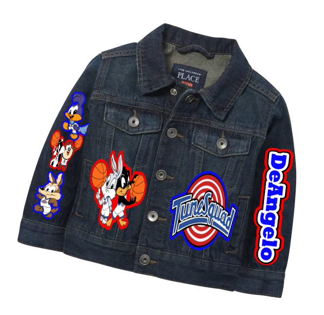 Space jam boys outfit - Space jam Denim Set-Boys Space jam denim set- Space jam Birthday outfit